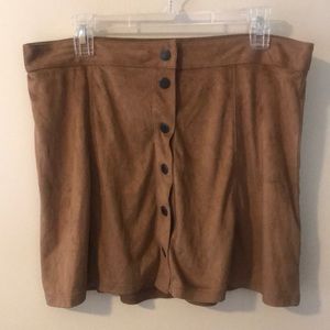 Suede American Eagle Button-Up skirt